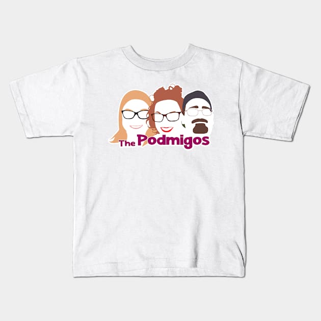 Pink Podmigo Design Kids T-Shirt by The Sip List Podcast